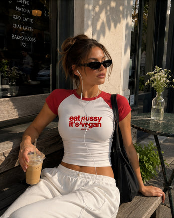 Raglan Tee - Eat Pussy It’s Vegan
