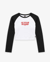 Cropped Raglan Longsleeve Tee - All Sugar No Daddy