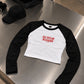 Cropped Raglan Longsleeve Tee - All Sugar No Daddy