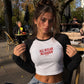 Cropped Raglan Longsleeve Tee - All Sugar No Daddy