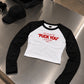 Cropped Raglan Longsleeve Tee - Can you see the “Fuck You” in my smile