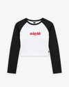 Cropped Raglan Longsleeve Tee - No Bra Club