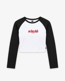 Cropped Raglan Longsleeve Tee - No Bra Club