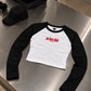 Cropped Raglan Longsleeve Tee - No Bra Club