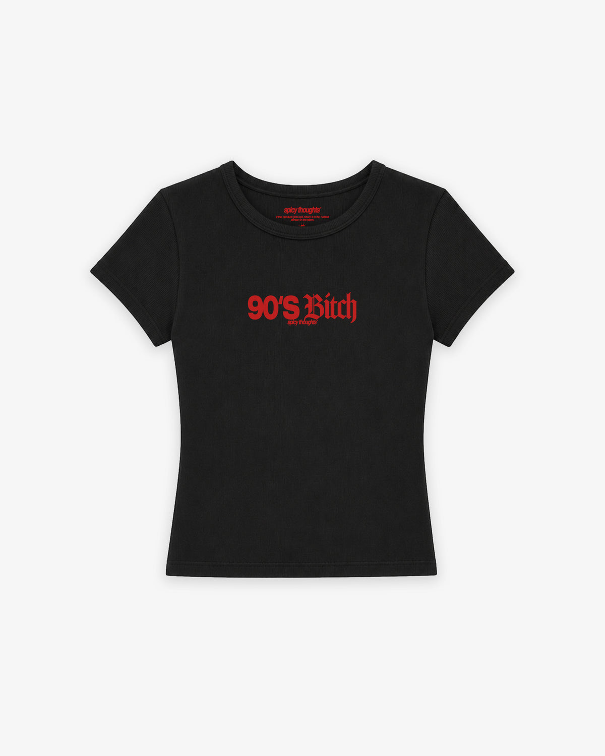 Rib Cropped Tee - 90's Bitch