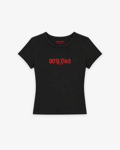Rib Cropped Tee - 90's Bitch