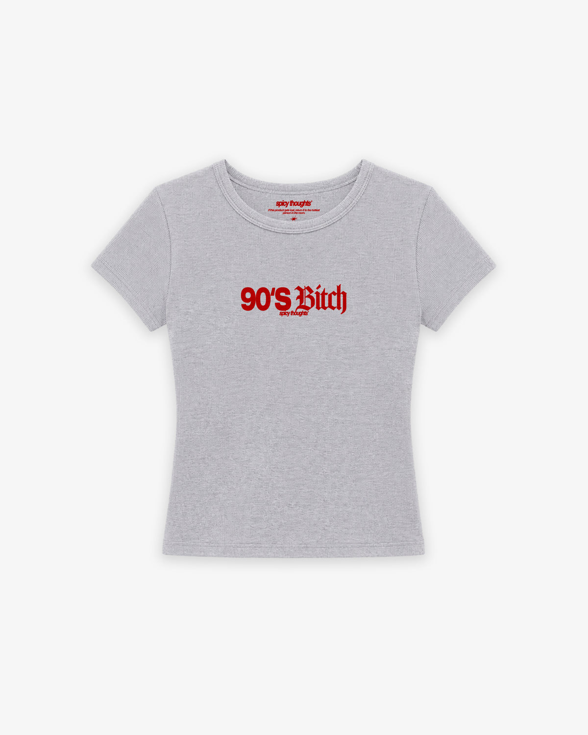 Rib Cropped Tee - 90's Bitch