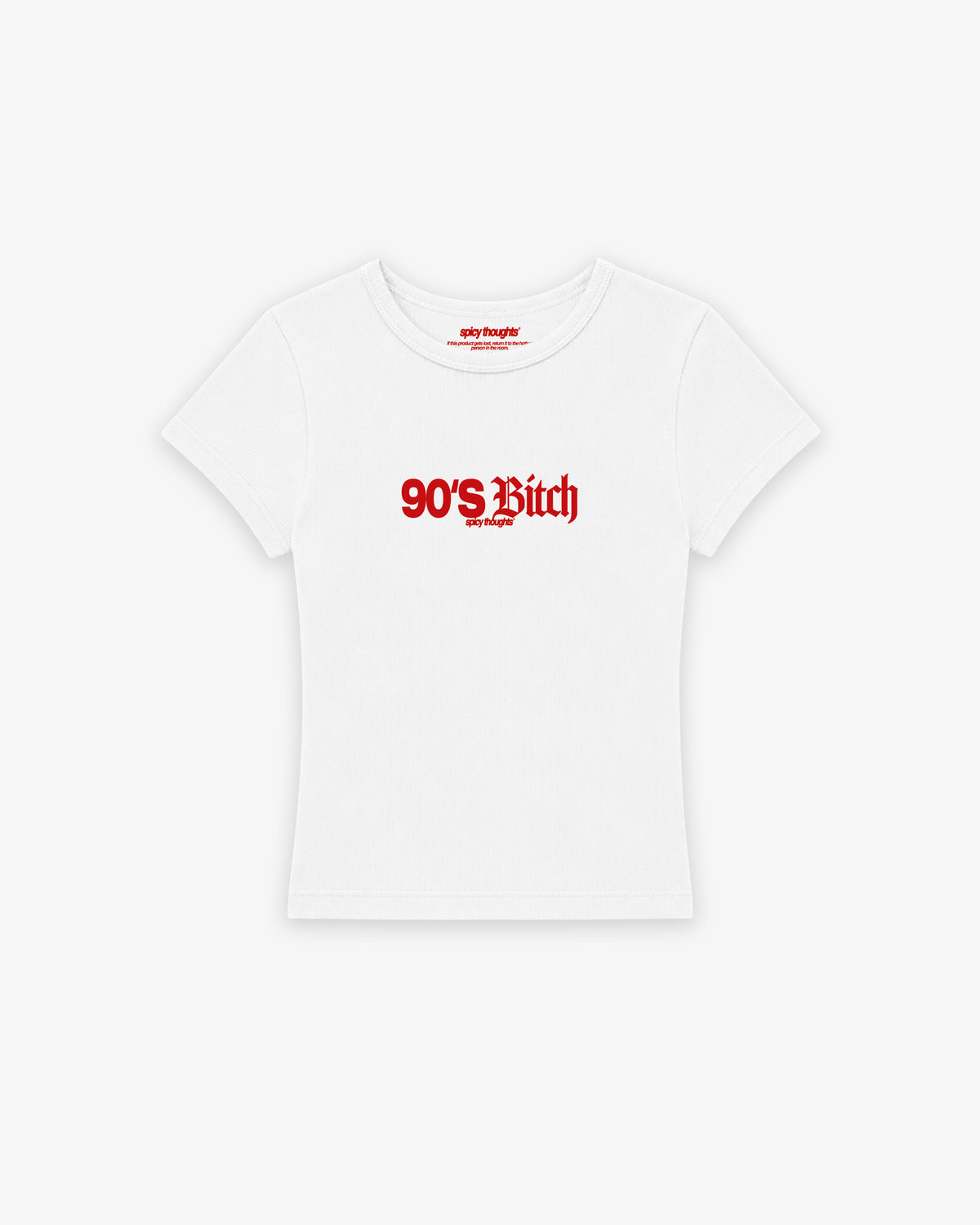 Rib Cropped Tee - 90's Bitch