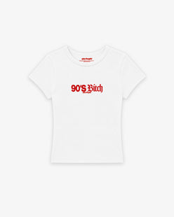 Rib Cropped Tee - 90's Bitch