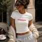 Rib Cropped Tee - Good Morning Fuckers
