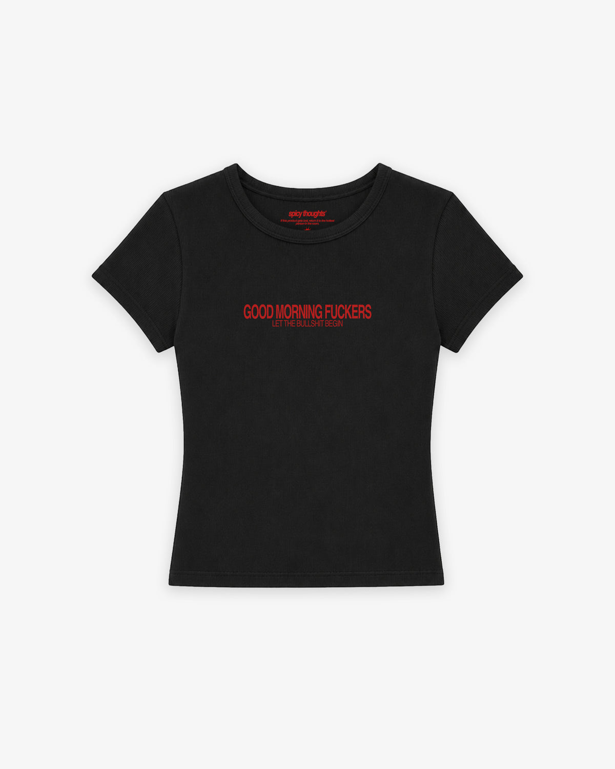 Rib Cropped Tee - Good Morning Fuckers