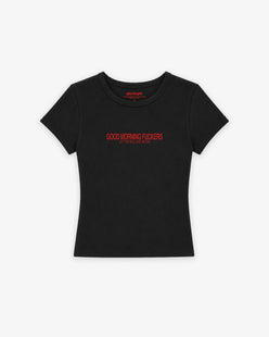 Rib Cropped Tee - Good Morning Fuckers