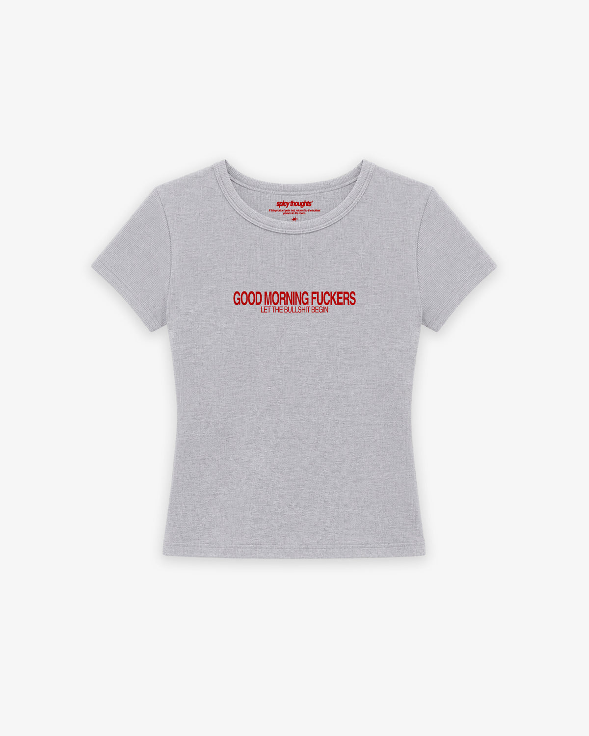 Rib Cropped Tee - Good Morning Fuckers