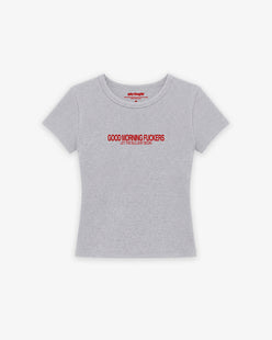 Rib Cropped Tee - Good Morning Fuckers