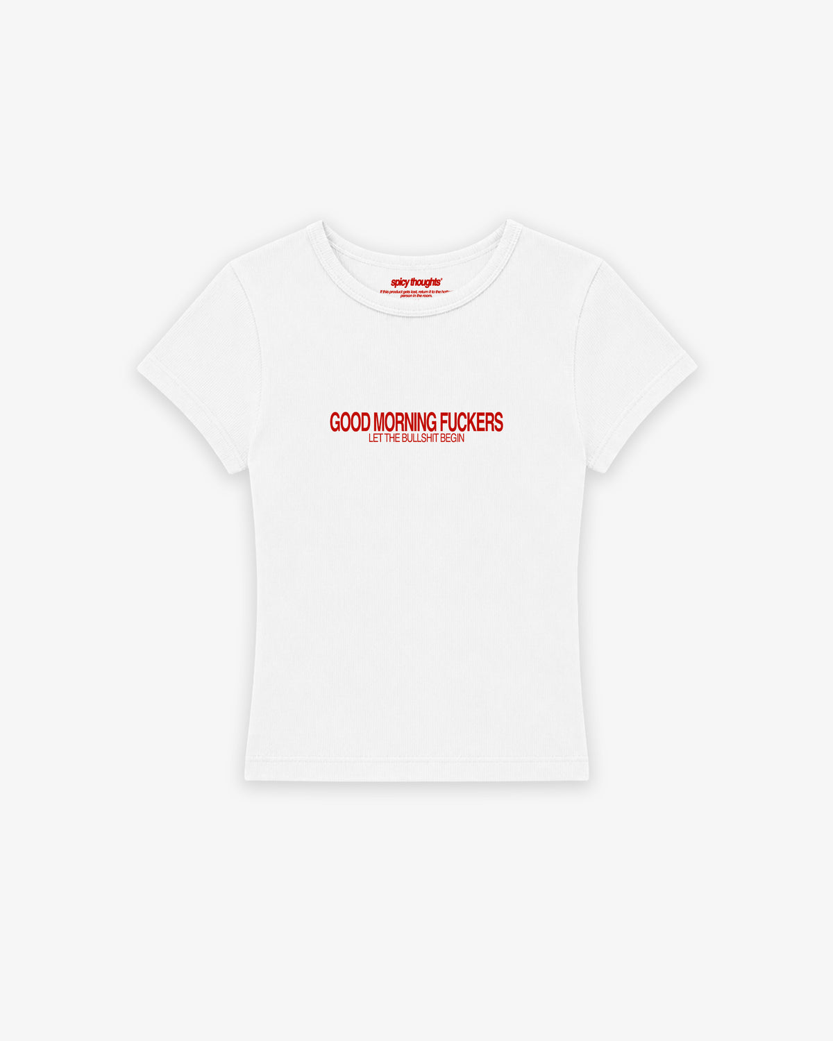 Rib Cropped Tee - Good Morning Fuckers