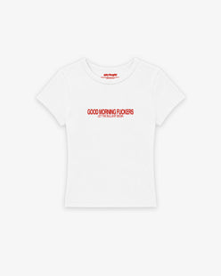 Rib Cropped Tee - Good Morning Fuckers