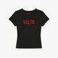 Rib Cropped Tee - Happy Wife Happy Life
