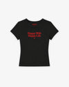 Rib Cropped Tee - Happy Wife Happy Life