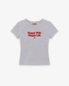 Rib Cropped Tee - Happy Wife Happy Life