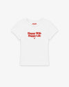 Rib Cropped Tee - Happy Wife Happy Life
