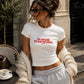 Rib Cropped Tee - I'm Not Cold. I'm Just Not Yours