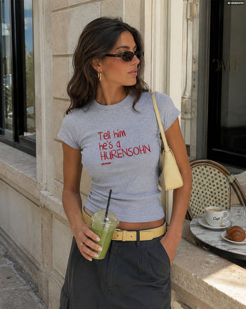 Rib Cropped Tee - Tell Him He’s A Hurensohn