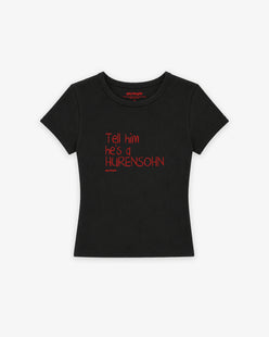 Rib Cropped Tee - Tell Him He’s A Hurensohn
