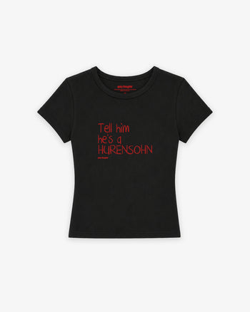 Rib Cropped Tee - Tell Him He’s A Hurensohn