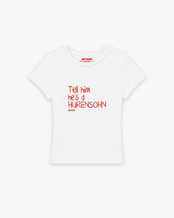 Rib Cropped Tee - Tell Him He’s A Hurensohn