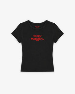 Rib Cropped Tee - Wifey Material