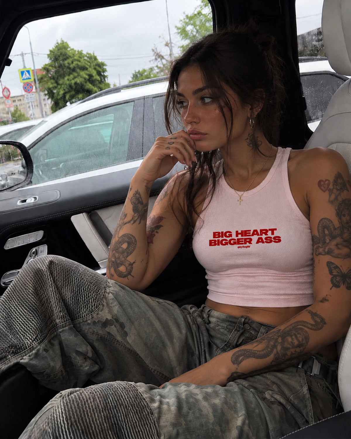 Rib Cropped Top - Big Heart Bigger Ass