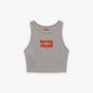 Rib Cropped Top - Boys Text, Men Talk