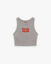 Rib Cropped Top - Boys Text, Men Talk