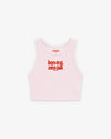 Rib Cropped Top - Boys Text, Men Talk
