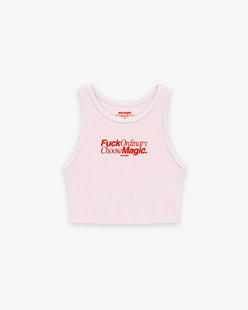 Rib Cropped Top - Fuck Ordinary, Choose Magic