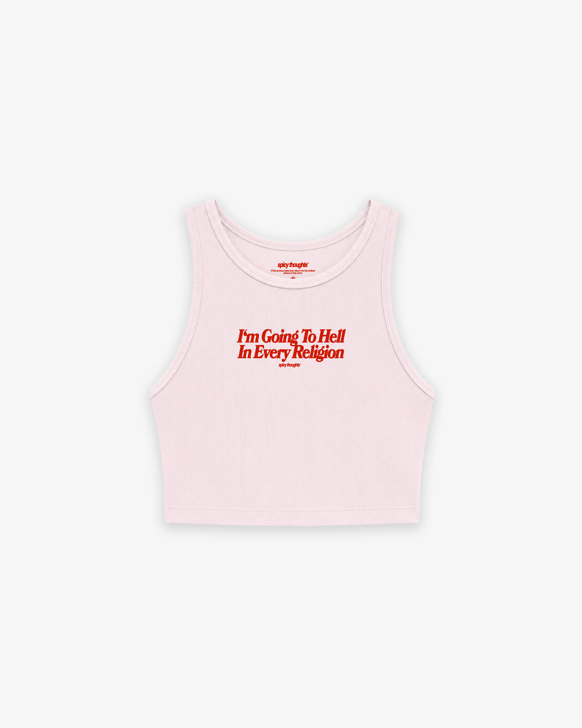 Rib Cropped Top - I'm Going To Hell In Every Religion