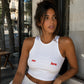 Rib Cropped Top - No Bra