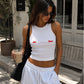 Rib Cropped Top - No Bra