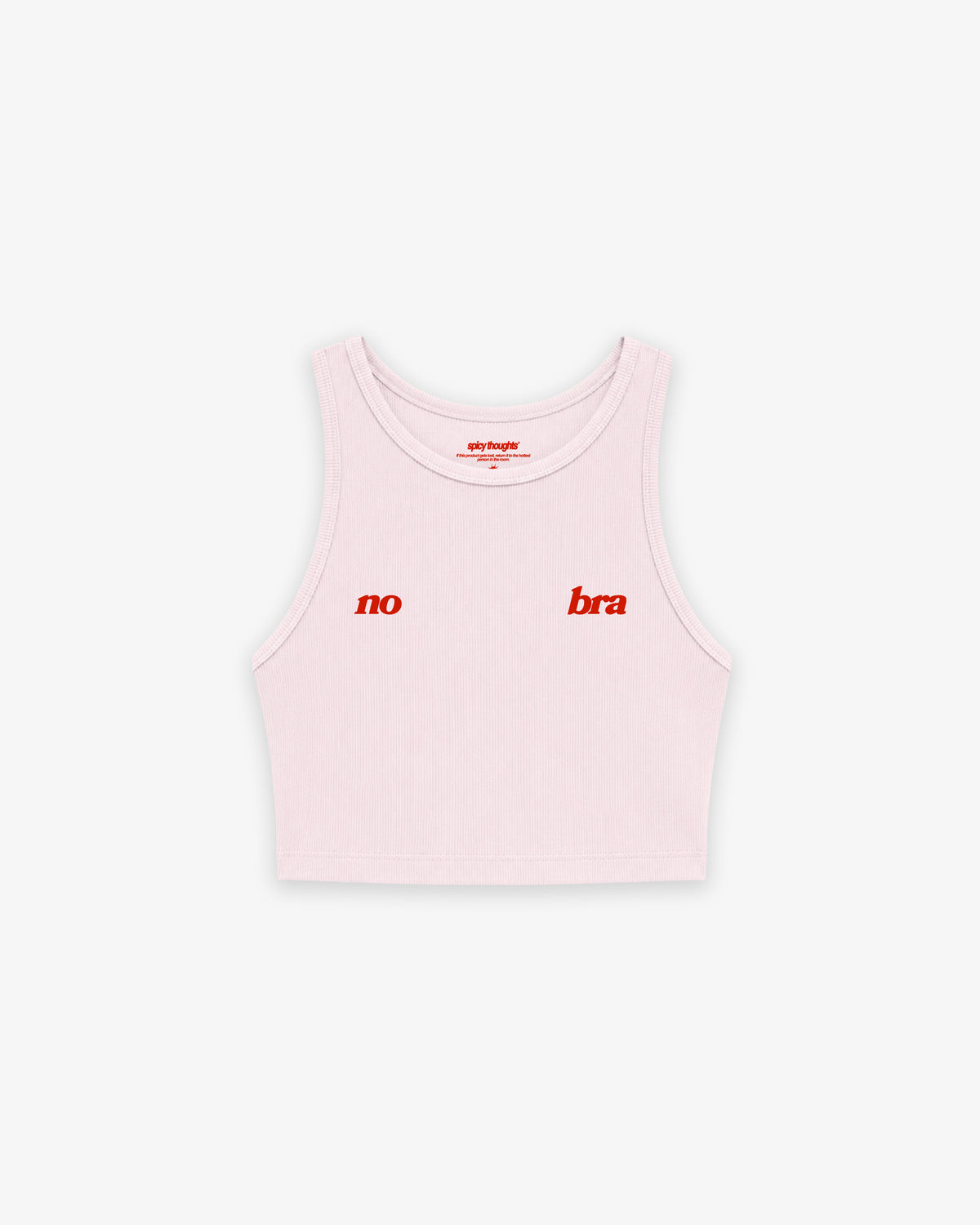 Rib Cropped Top - No Bra