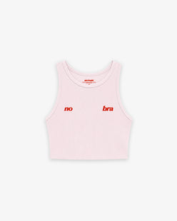 Rib Cropped Top - No Bra