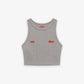 Rib Cropped Top - No Bra