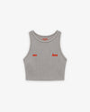 Rib Cropped Top - No Bra