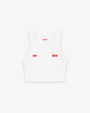 Rib Cropped Top - No Bra