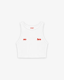 Rib Cropped Top - No Bra