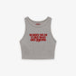 Rib Cropped Top - Sorry Mum I Like Bad Decisions