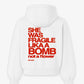 Oversized Hoodie - She Was Fragile Like a Bomb, Not a Flower