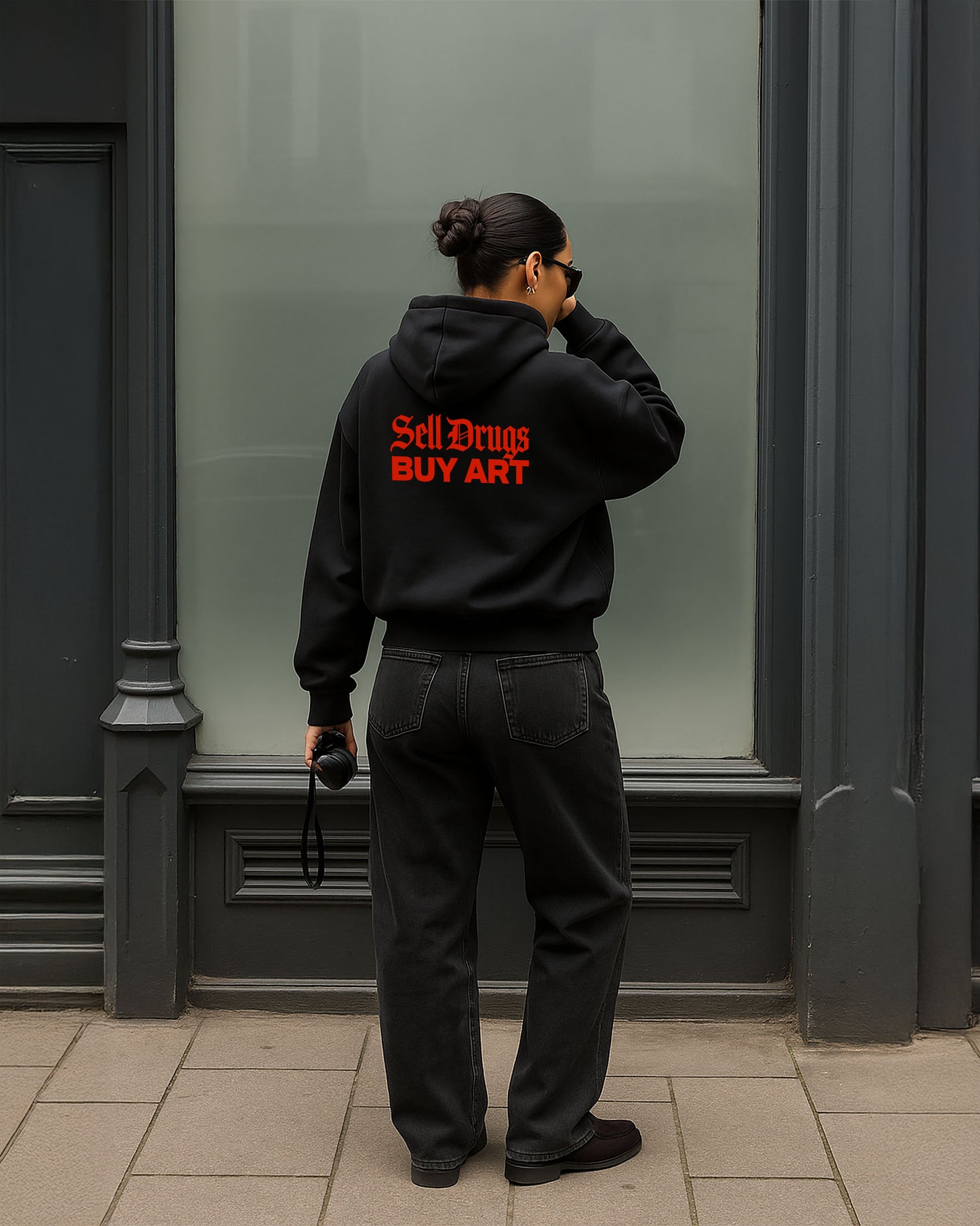 Oversized Hoodie - Sell Drugs Buy Art