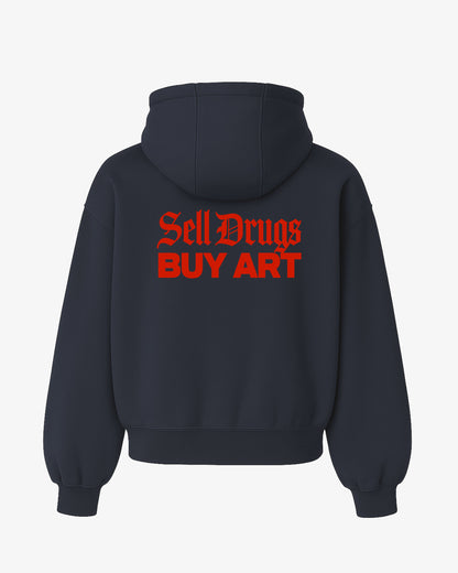 Oversized Hoodie - Sell Drugs Buy Art