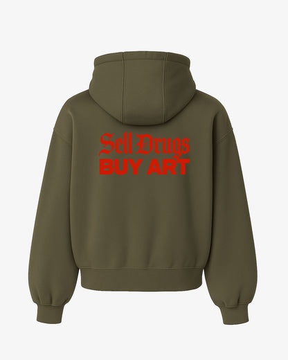 Oversized Hoodie - Sell Drugs Buy Art