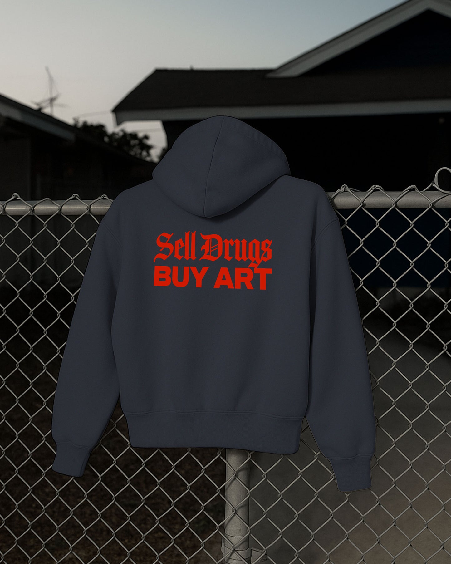 Oversized Hoodie - Sell Drugs Buy Art